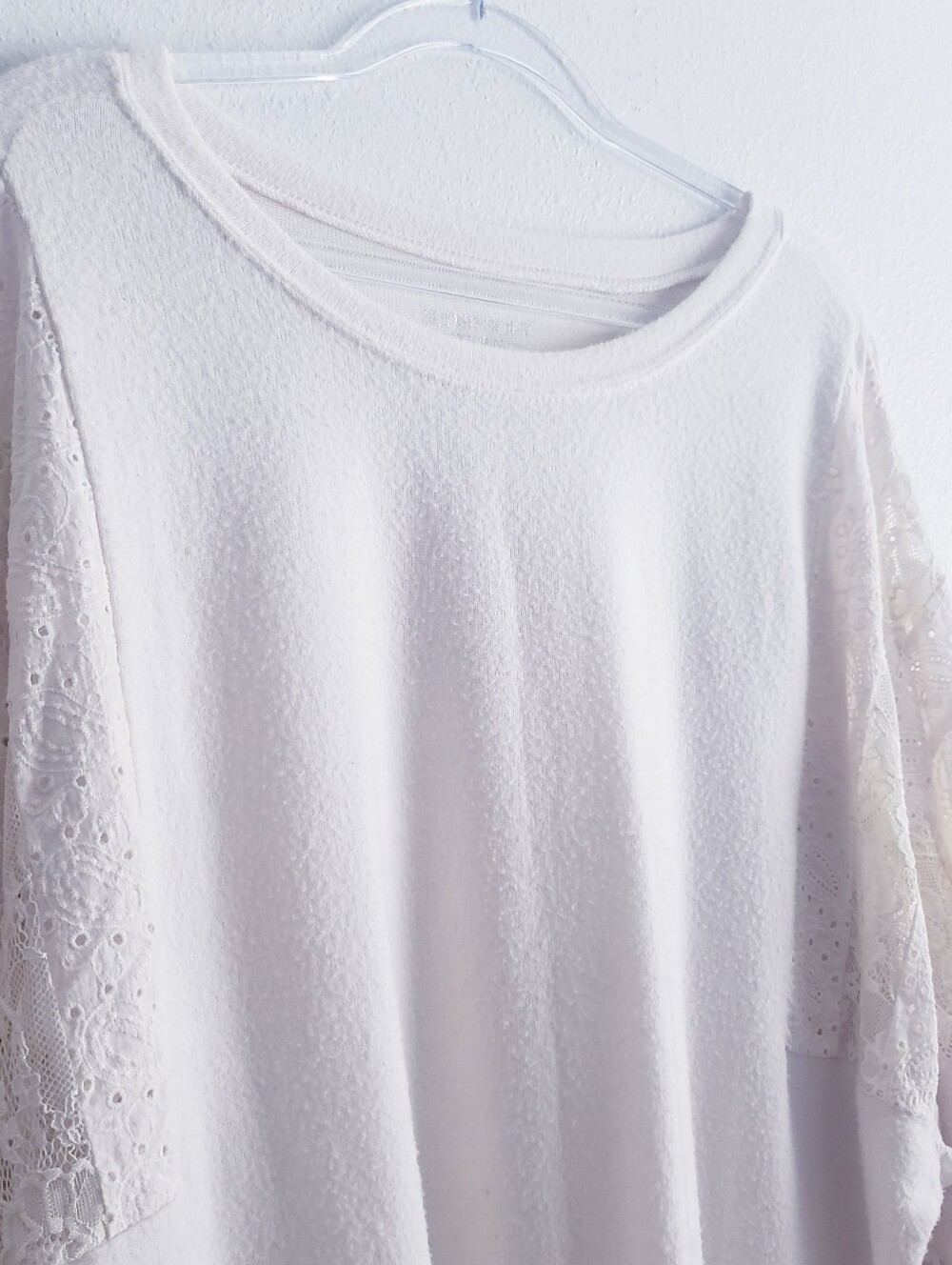 Torrid Eyelet Sleeve Pullover Plush Top Blouse - Picture 3 of 9